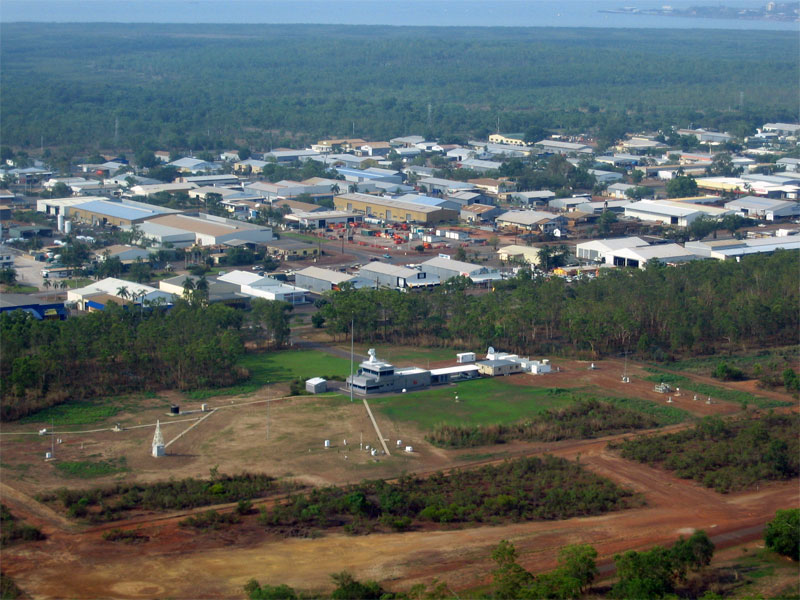 An aerial view of the ARM Climate Research Facility site in Darwin, Australia, taken during the Tropical Warm Pool - International Cloud Experiment that was conducted in January and February 2006.