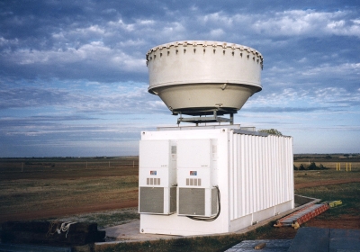 The millimeter wavelength cloud radar at the Southern Great Plains in 2002.