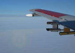 Probes mounted under one wing of the NRC Convair-580. ARM file photo. 