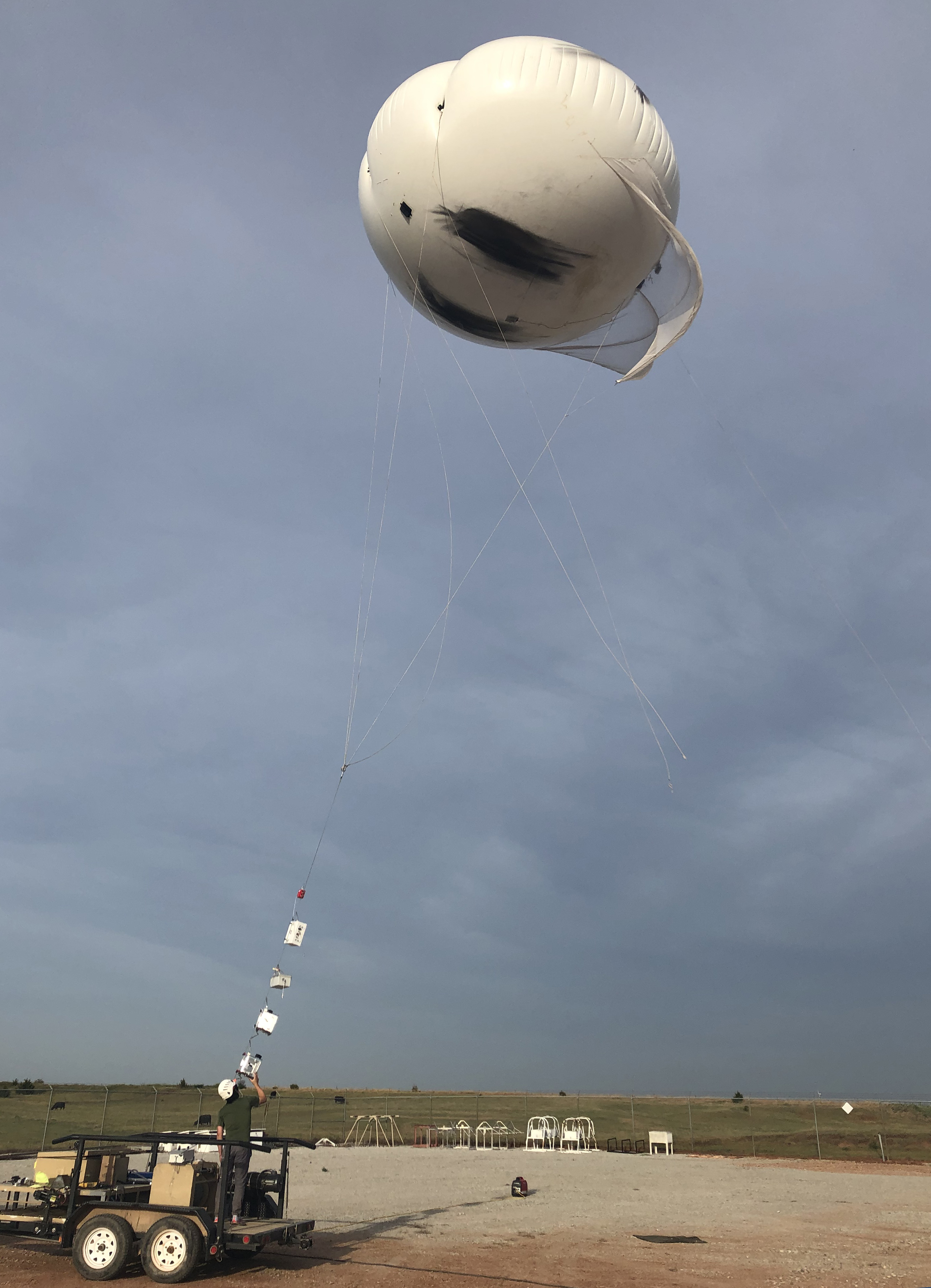 Tethered balloon system at Southern Great Plains observatory