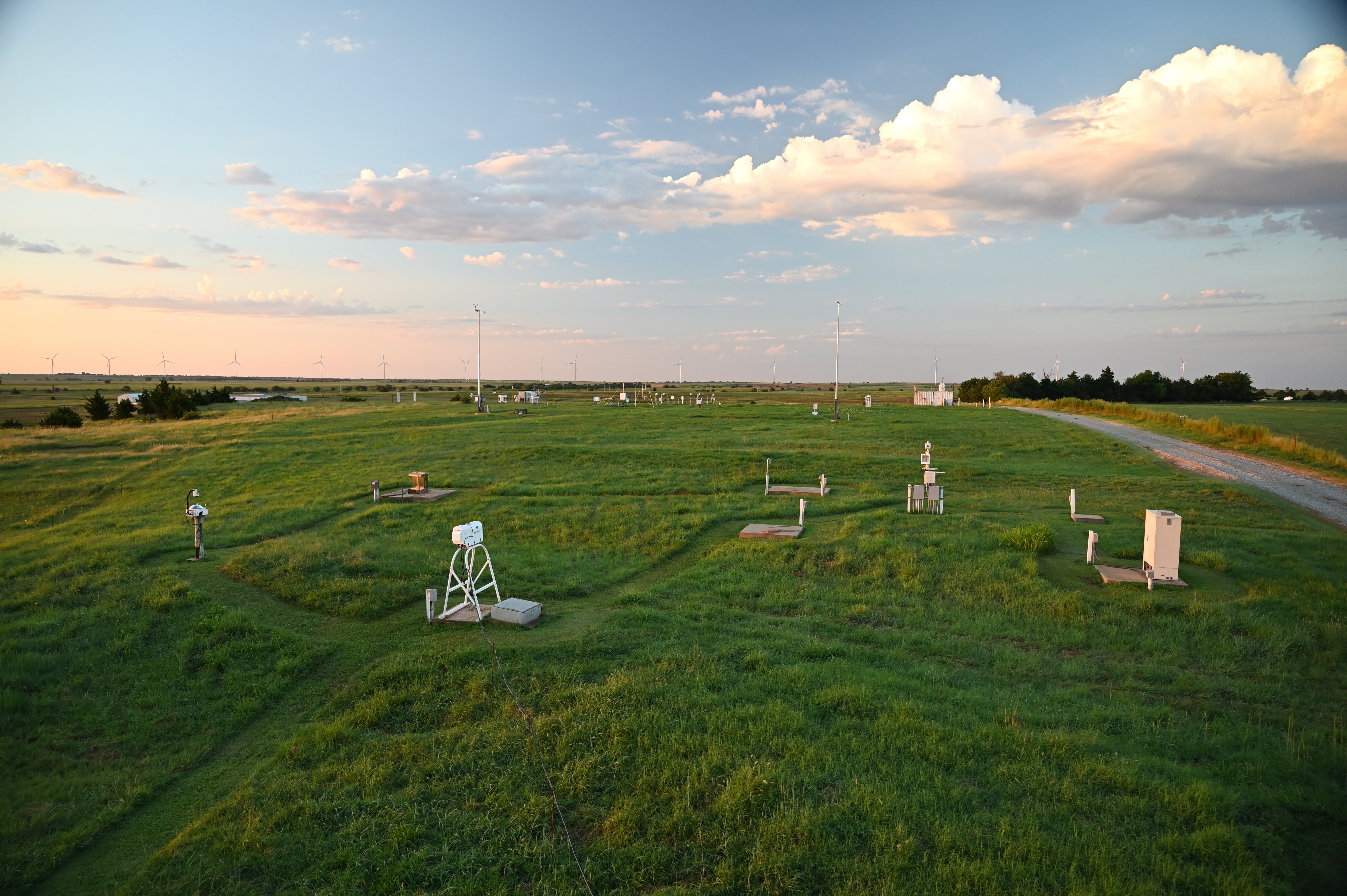Radiometer field at ARM's Southern Great Plains atmospheric observatory