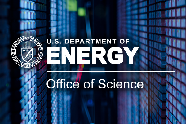 The U.S. Department of Energy Office of Science logo is overlaid on a computer image.