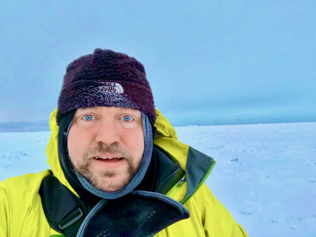 Scott Collis bundles up for a selfie in Utqiaġvik, Alaska, in 2019.