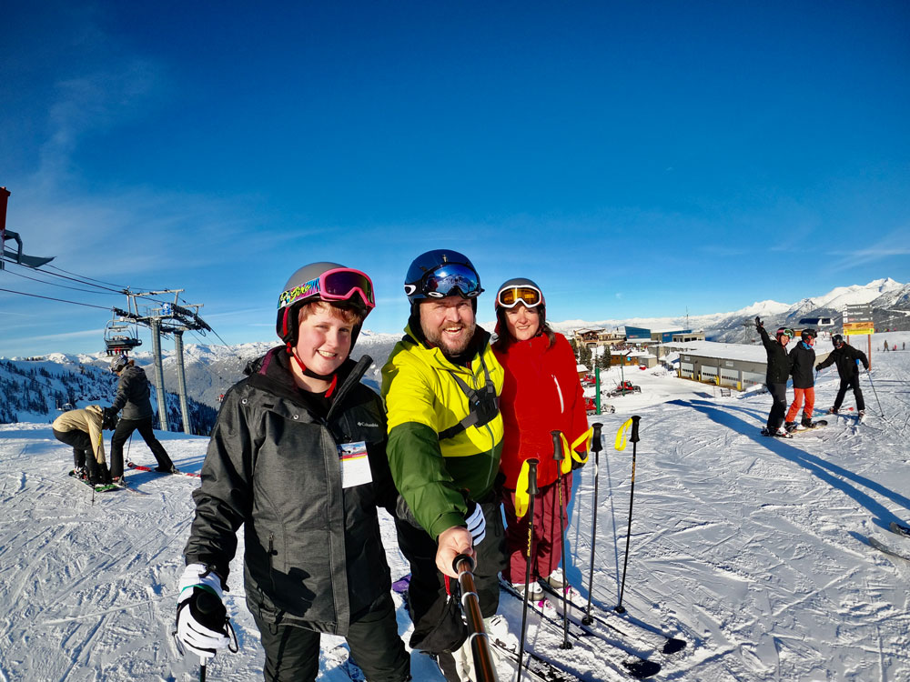 Scott Collis and his family on a ski vacation at Whistler, British Columbia