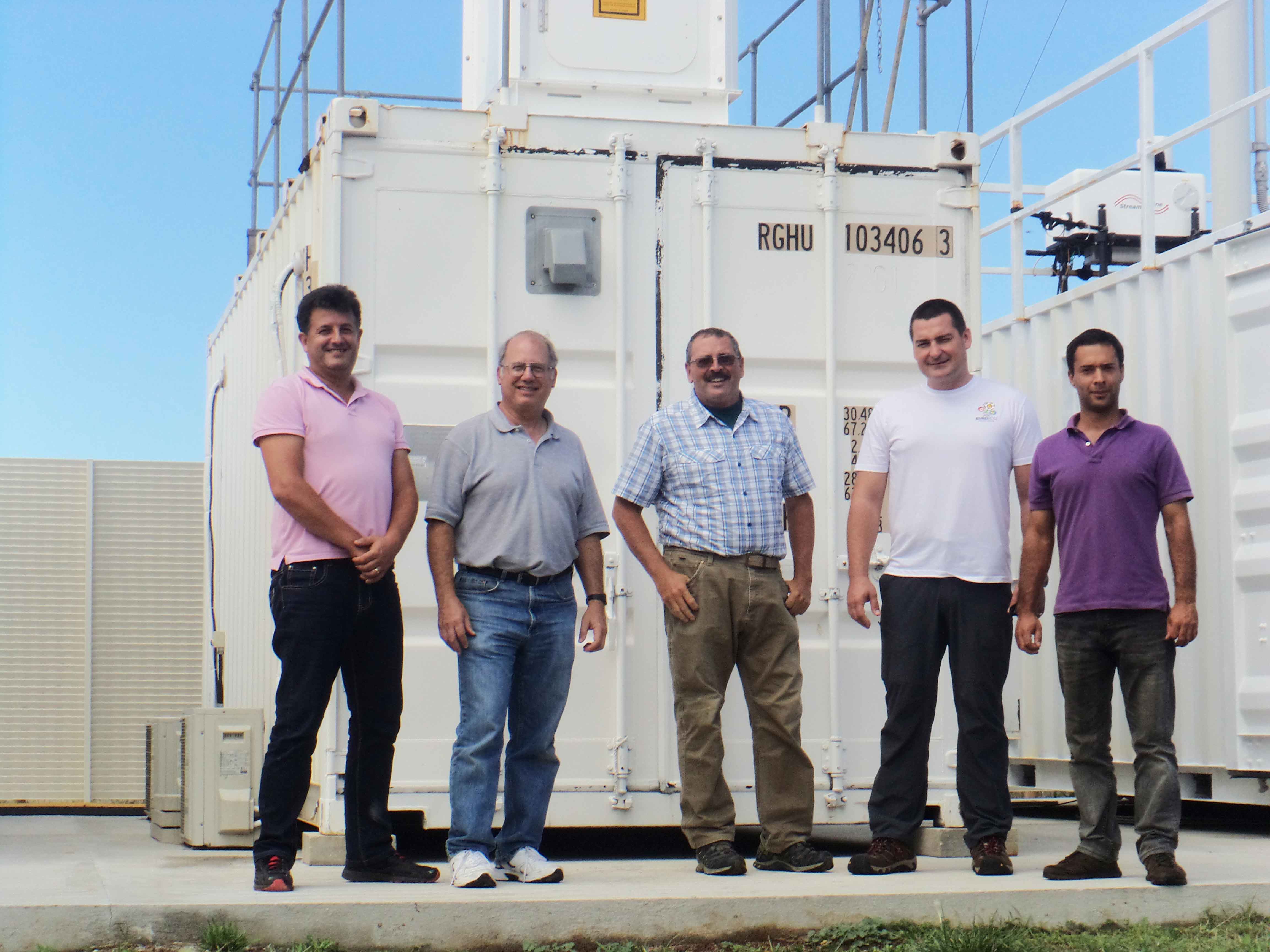 The team that installed the Raman lidar at ARM's Eastern North Atlantic atmospheric observatory