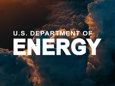 U.S. Department of Energy logo overlaid on cloud image