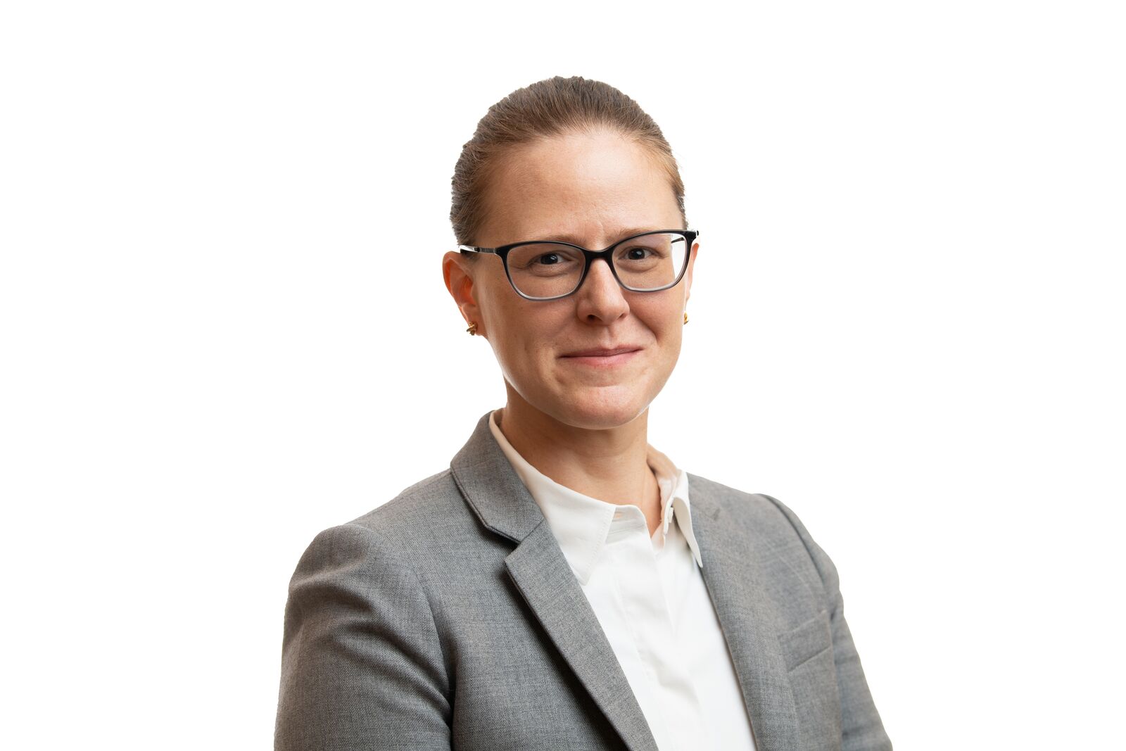 Susannah Burrows is pictured in front of a white background.