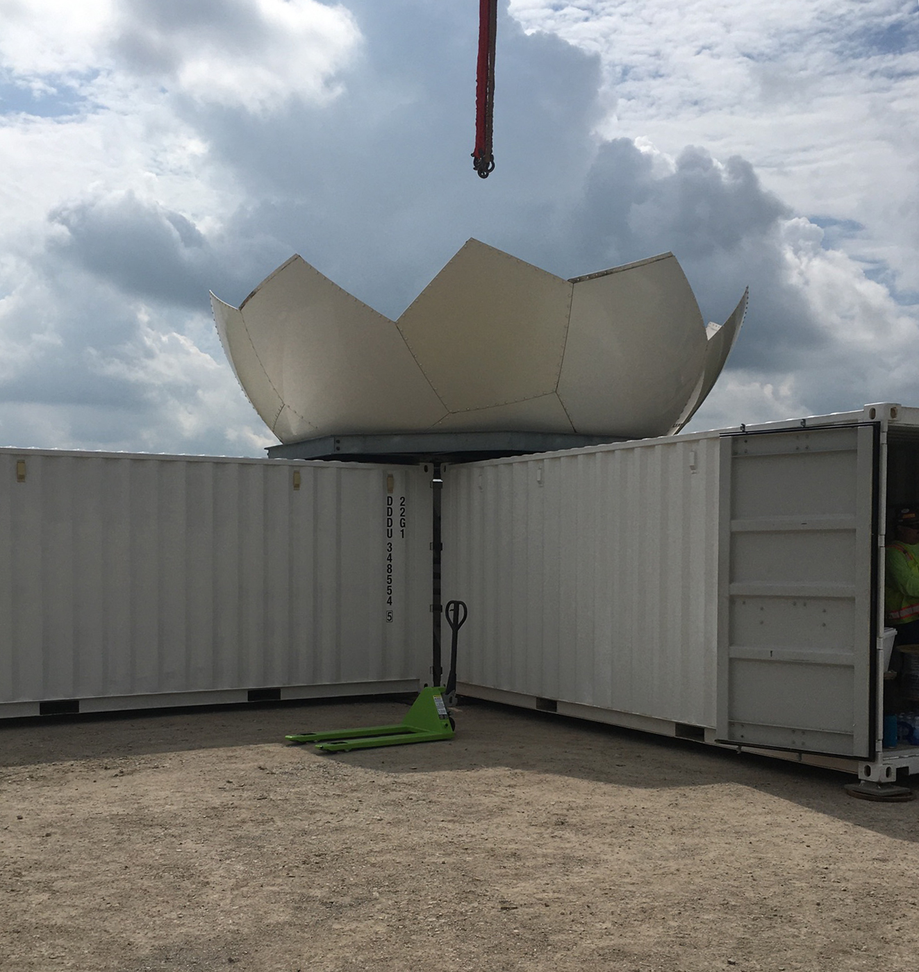 C-Band Scanning ARM Precipitation Radar installation in Pearland, Texas, ahead of the TRACER campaign