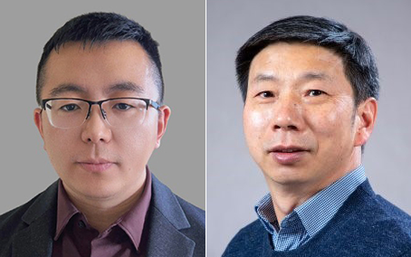 Portraits of Jie Zhang and Fangqun Yu. Portraits are courtesy of University at Albany.