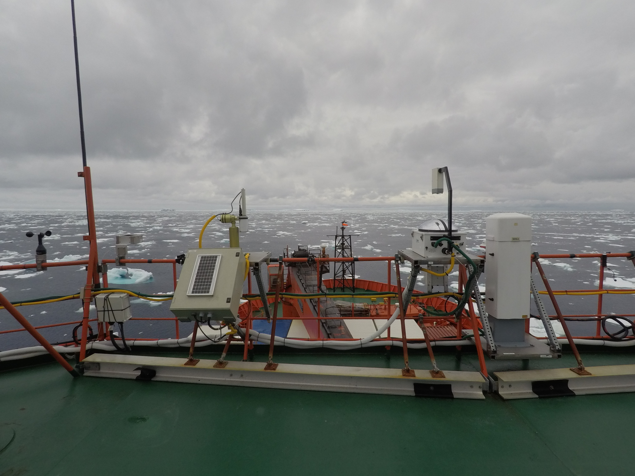 Instruments aboard Australian Antarctic supply vessel during MARCUS campaign