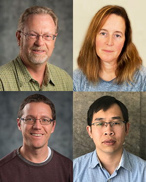 Portraits of Victor Morris, Donna Flynn, Josh Howie, and Damao Zhang