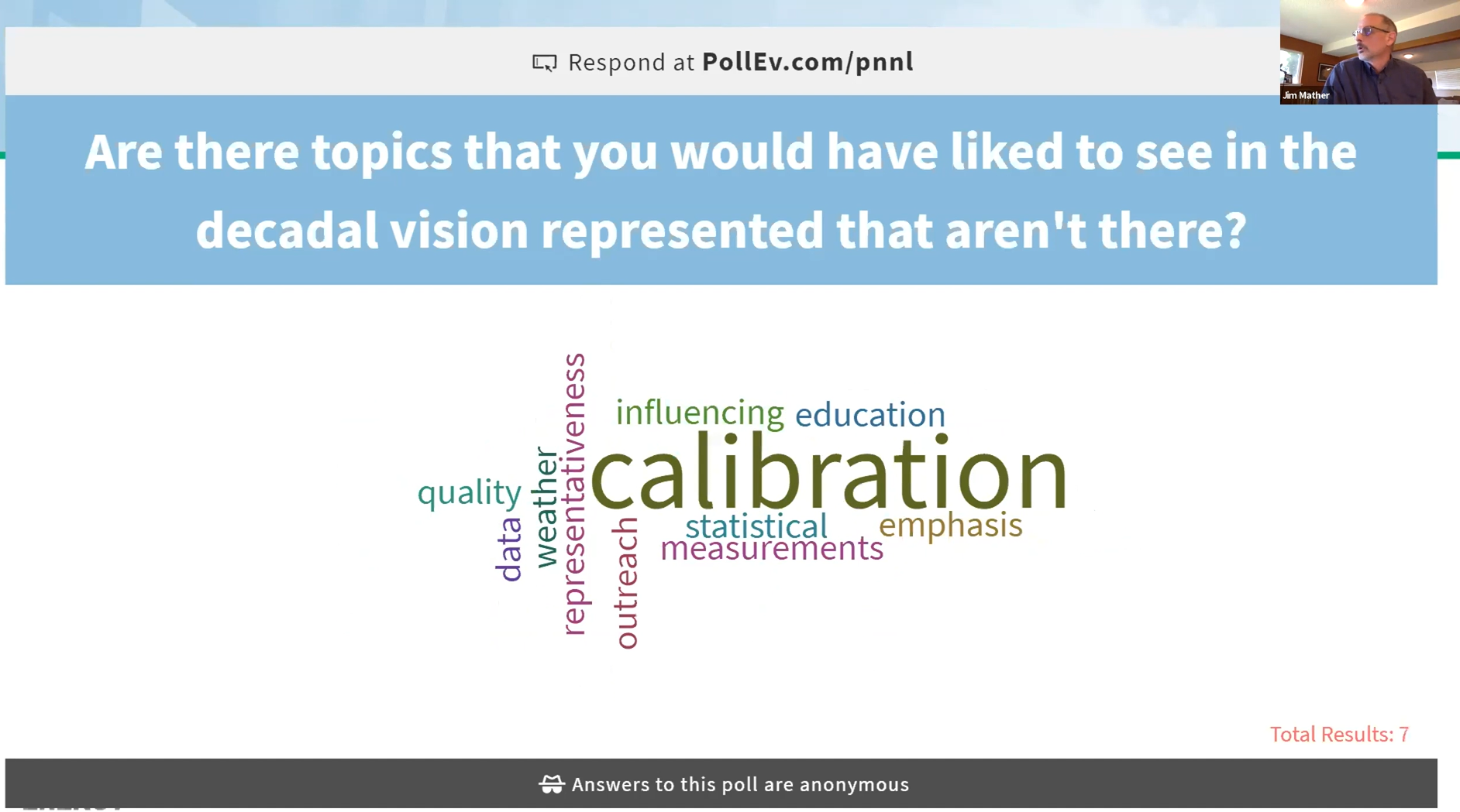 Real-time poll results during ARM/ASR joint meeting