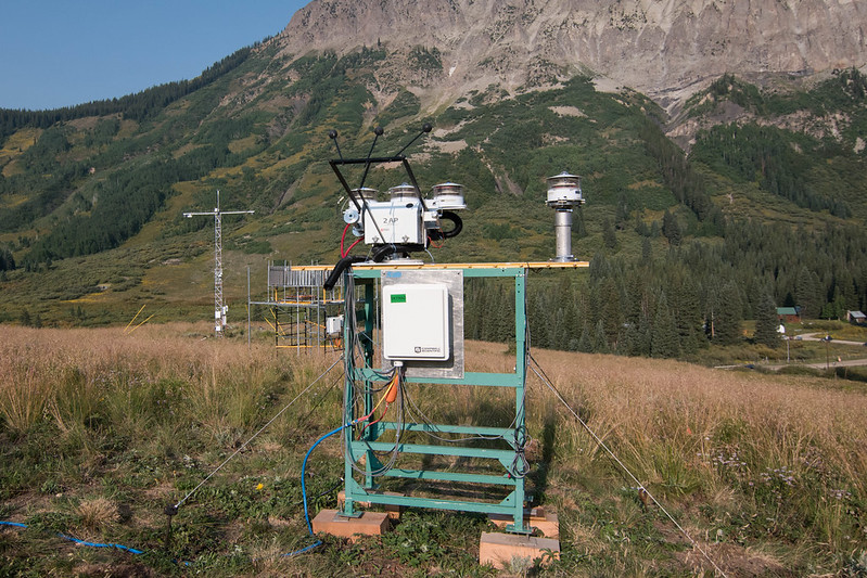 Radiometers operate in mountainous terrain as part of the Surface Atmosphere Integrated Field Laboratory (SAIL) campaign near Crested Butte, Colorado.
