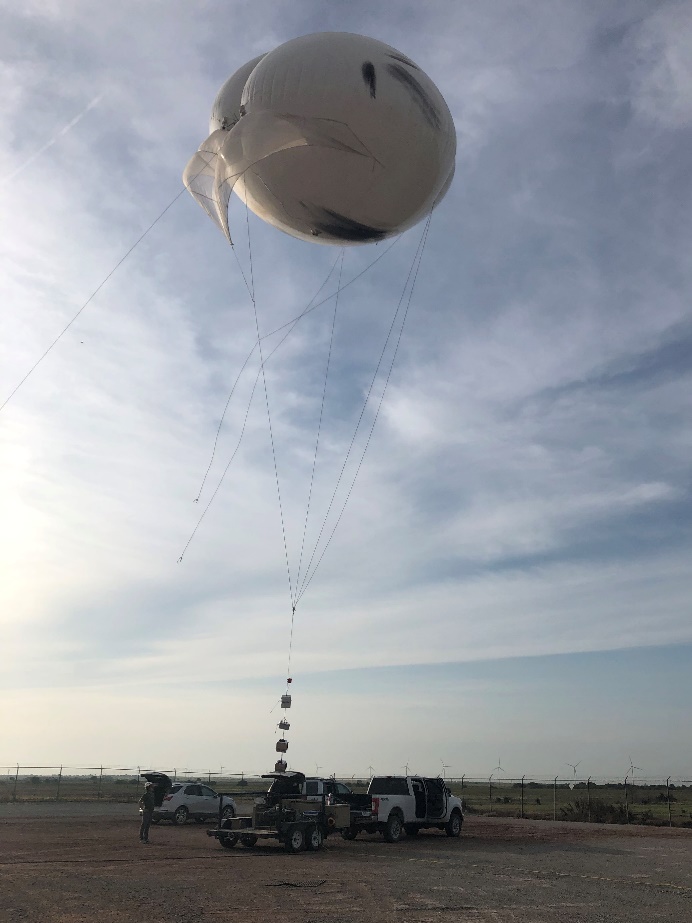 Tethered balloon over Southern Great Plains atmospheric observatory