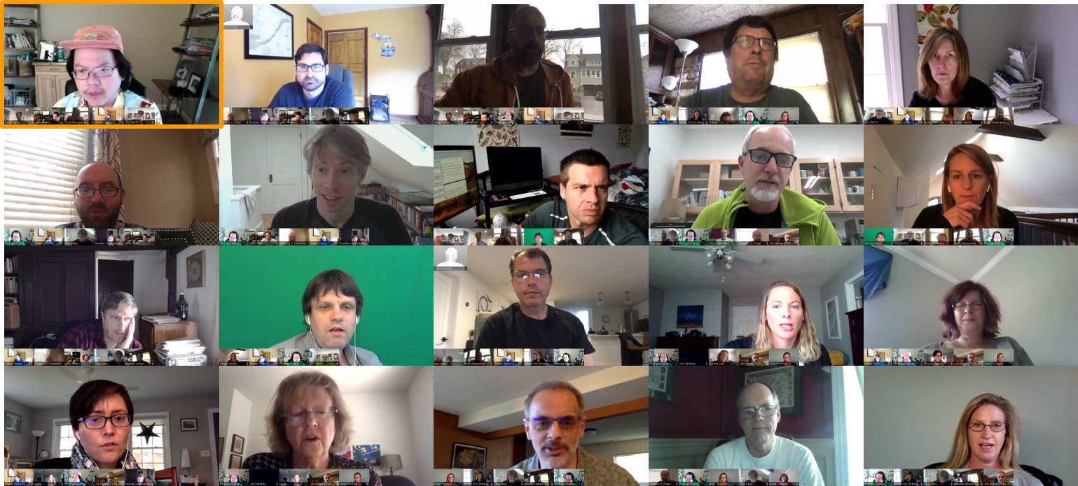 A patchwork of participants from the AMF3 kickoff meeting. 