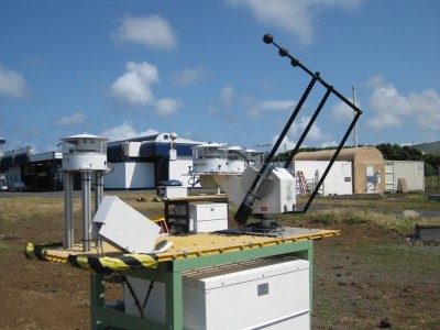 Located next to the airport on Graciosa Island, the ARM Mobile Facility’s comprehensive and sophisticated instrument suite will obtain atmospheric measurements from the marine boundary layer. ARM file photo.