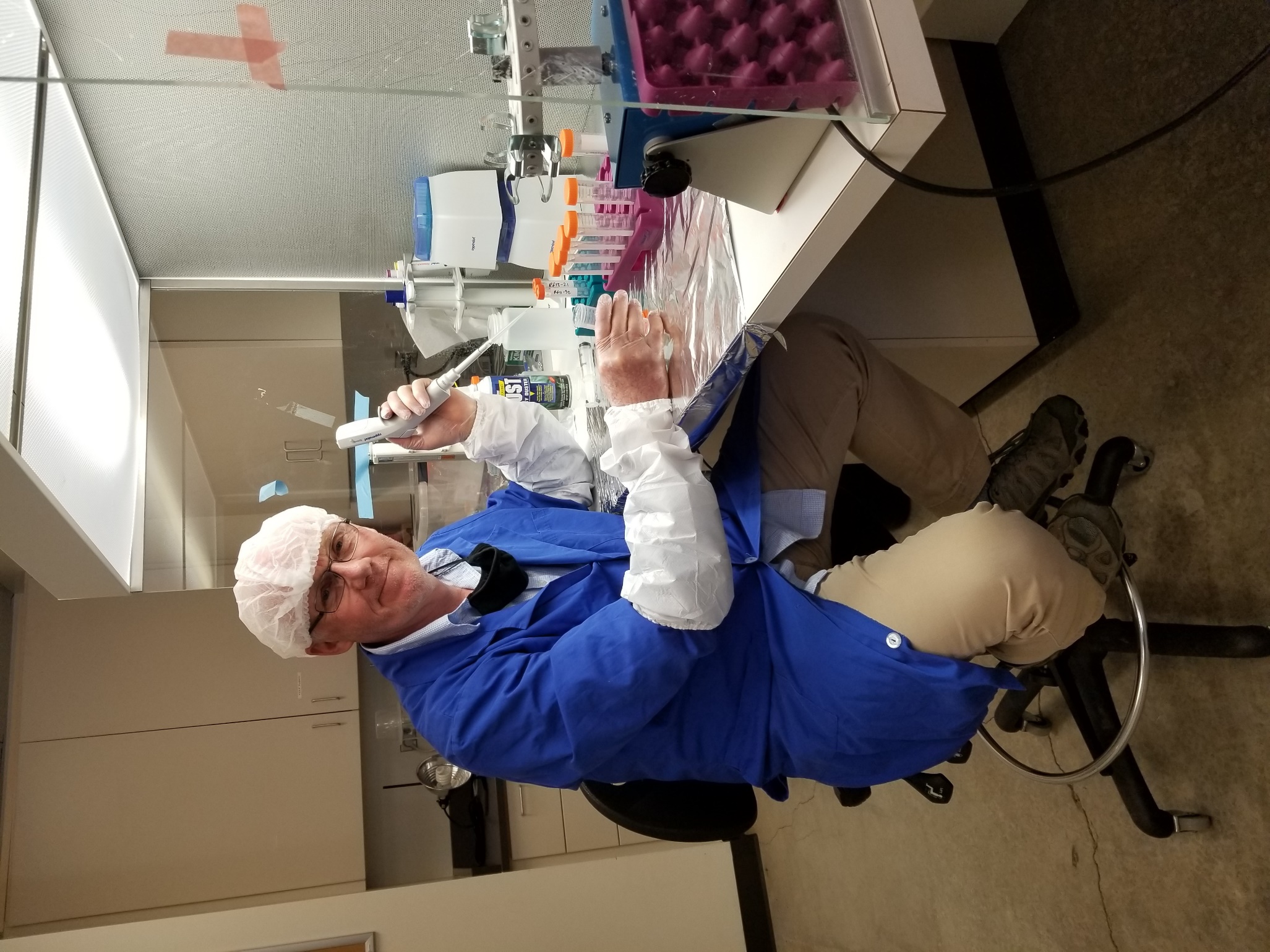 Tom Hill in a Colorado State University research lab