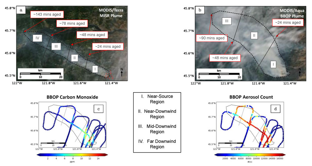 This figure overlays satellite and BBOP aircraft observations.