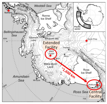 McMurdo Station and WAIS Divide Ice Camp in West Antarctica