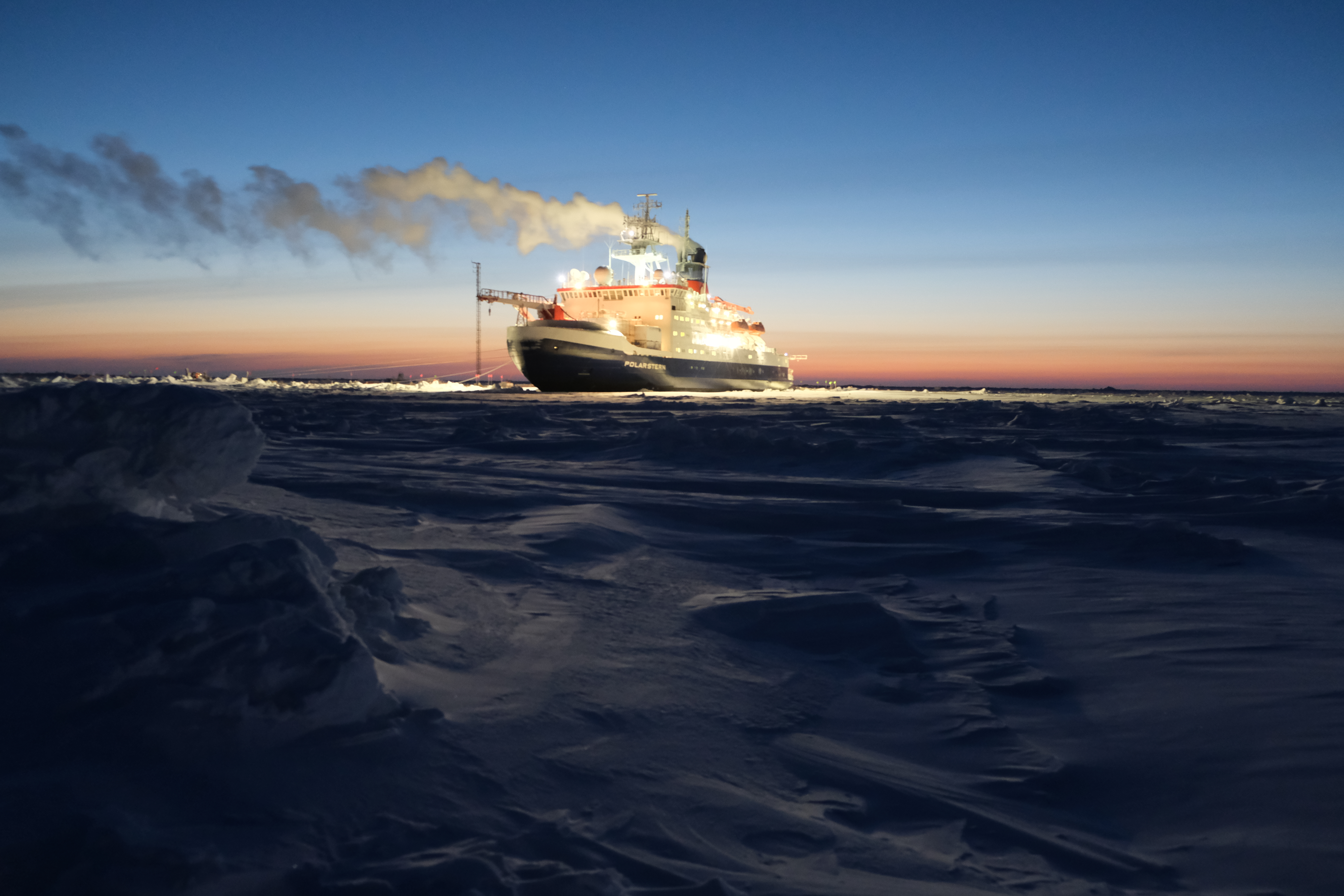 Polarstern idles in the ice during MOSAiC