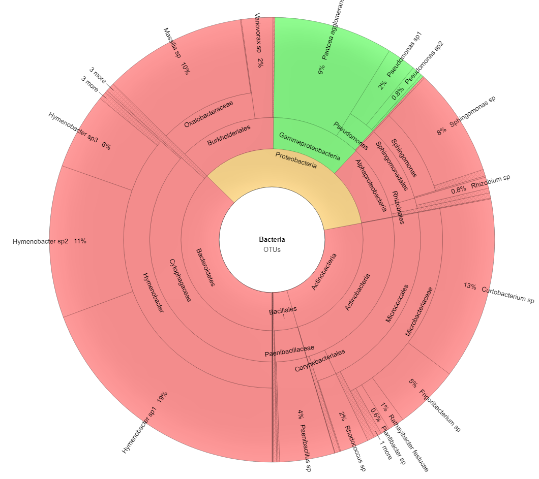 Wheel of bacterial diversity assembled during dust-generating wheat harvest in Kansas